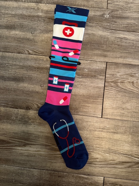 extreme fit Accessories - Extreme Fit Nursing/Medical-Themed Knee High Graduated Compression Socks - S/M